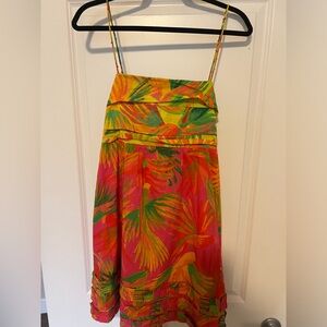 NWT Farm Rio Mixed Painted Birds Mini Dress Multi Color Size XL